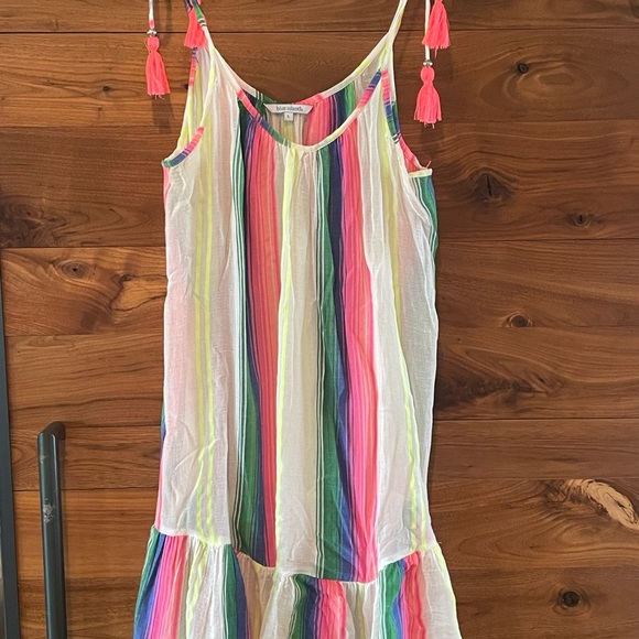 Breezy colorful gauzy beach cover up - Picture 3 of 5